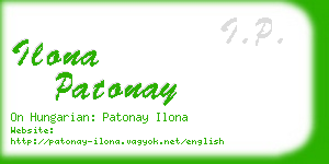 ilona patonay business card